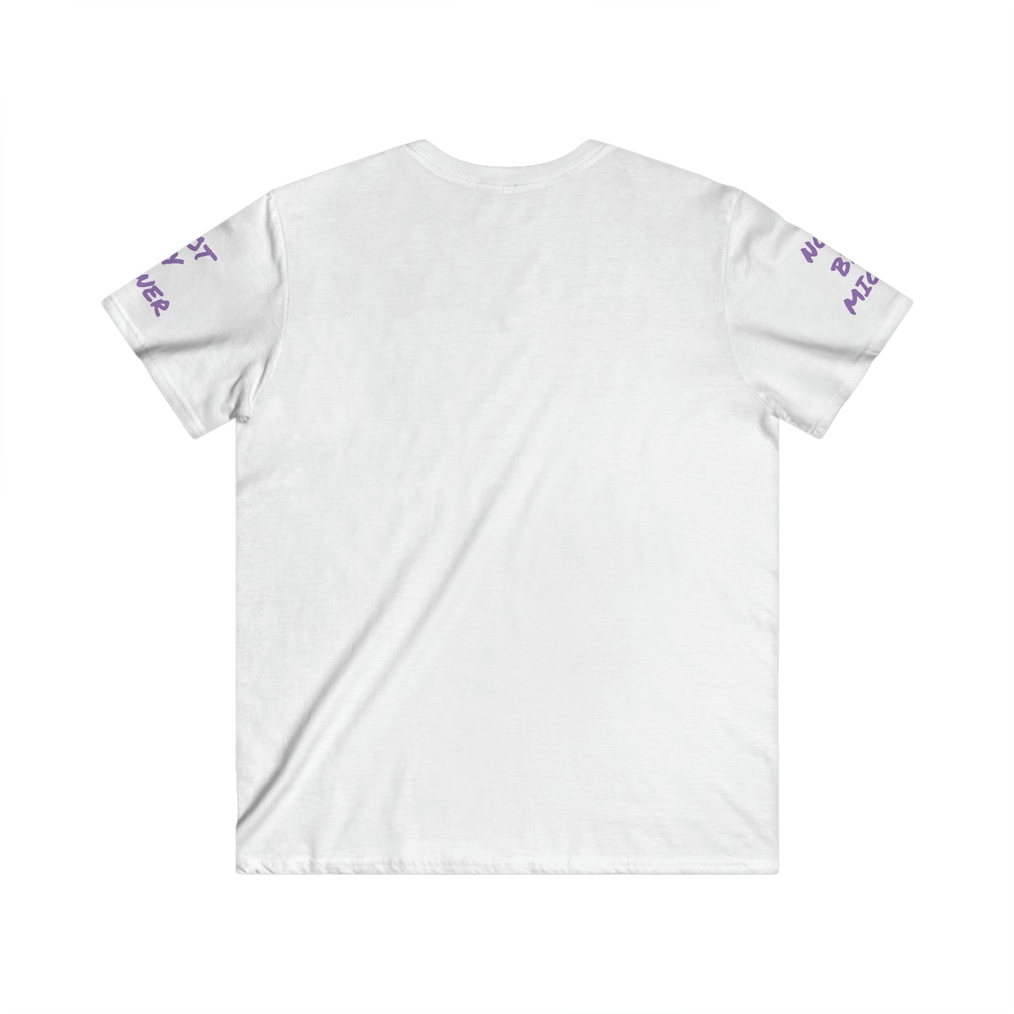 Not by Might nor by Power but by HIS spirit says the Gang of the Lord! ((Royal Purp Iced)fitted v-neck)