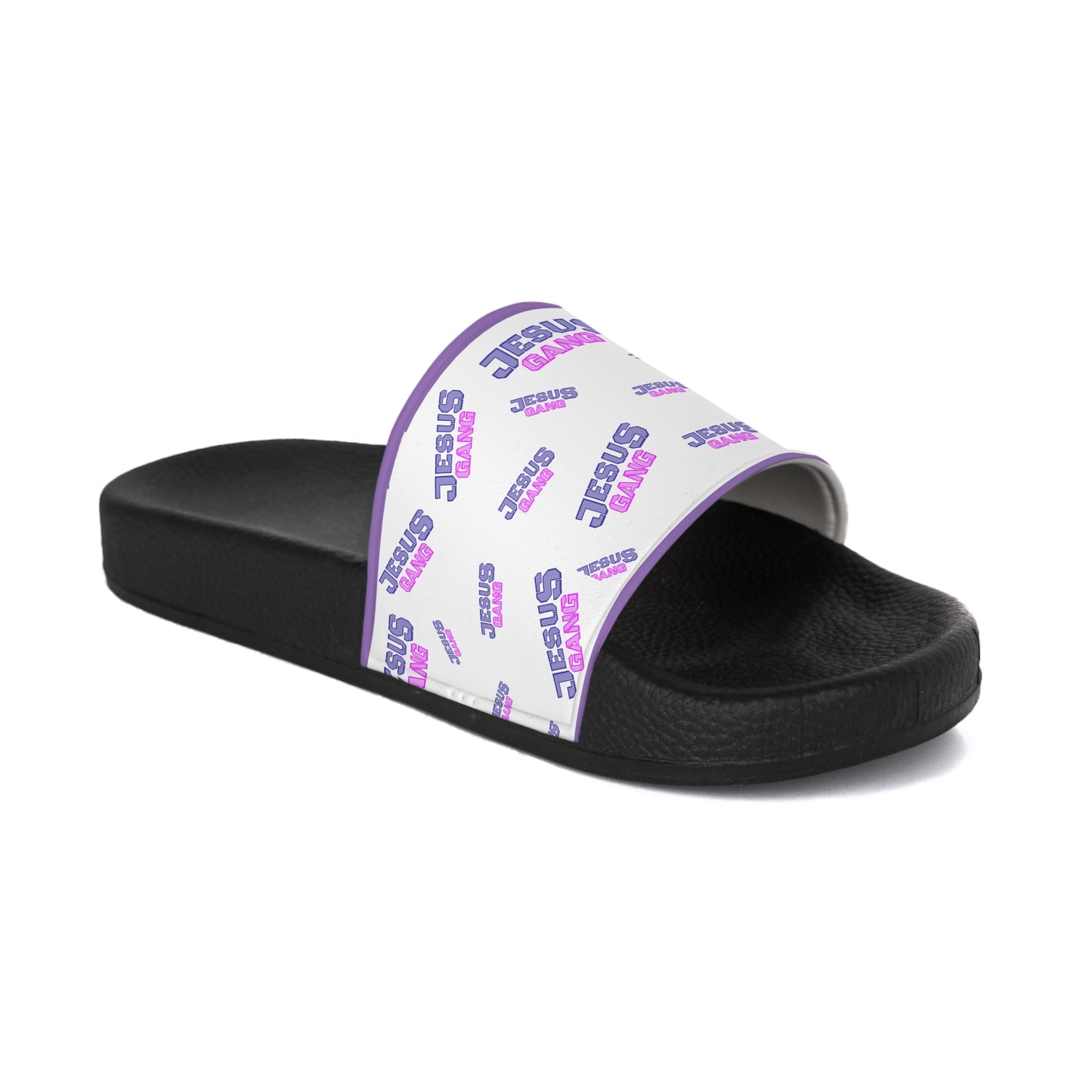 Jesus Gang all over Purple Berry Women's Slide