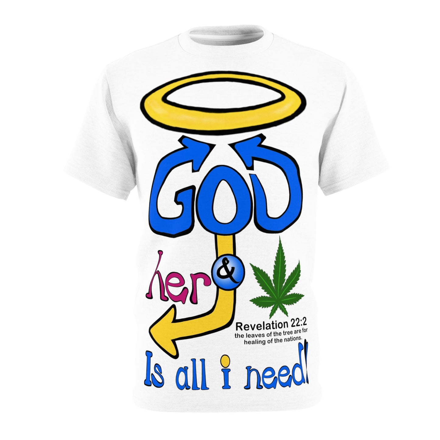 God, Wifey and Revelations 22:2 are good together. (WHT) Men's Cut & Sew Tee By The M.O.G