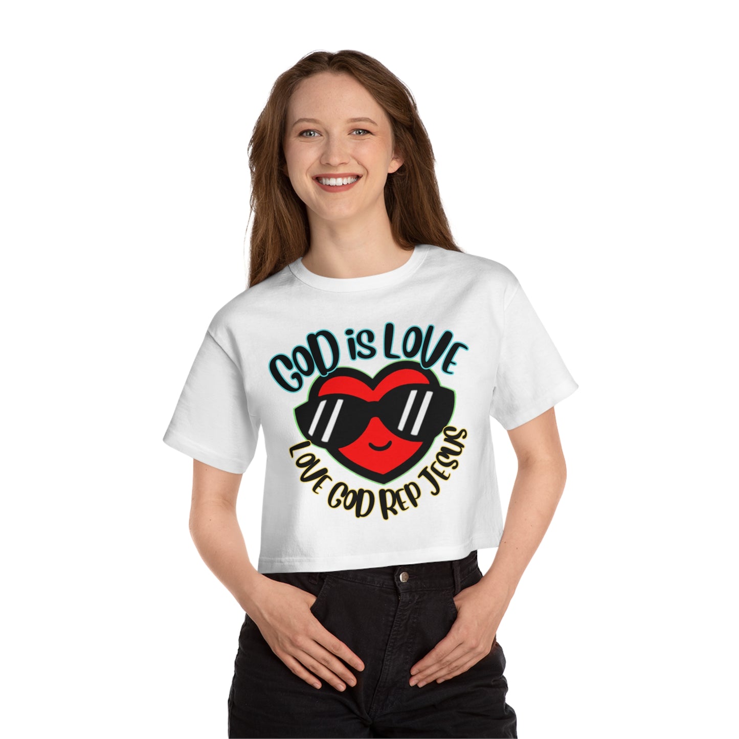 Love God Rep Jesus with your Heart V2. crop top tee