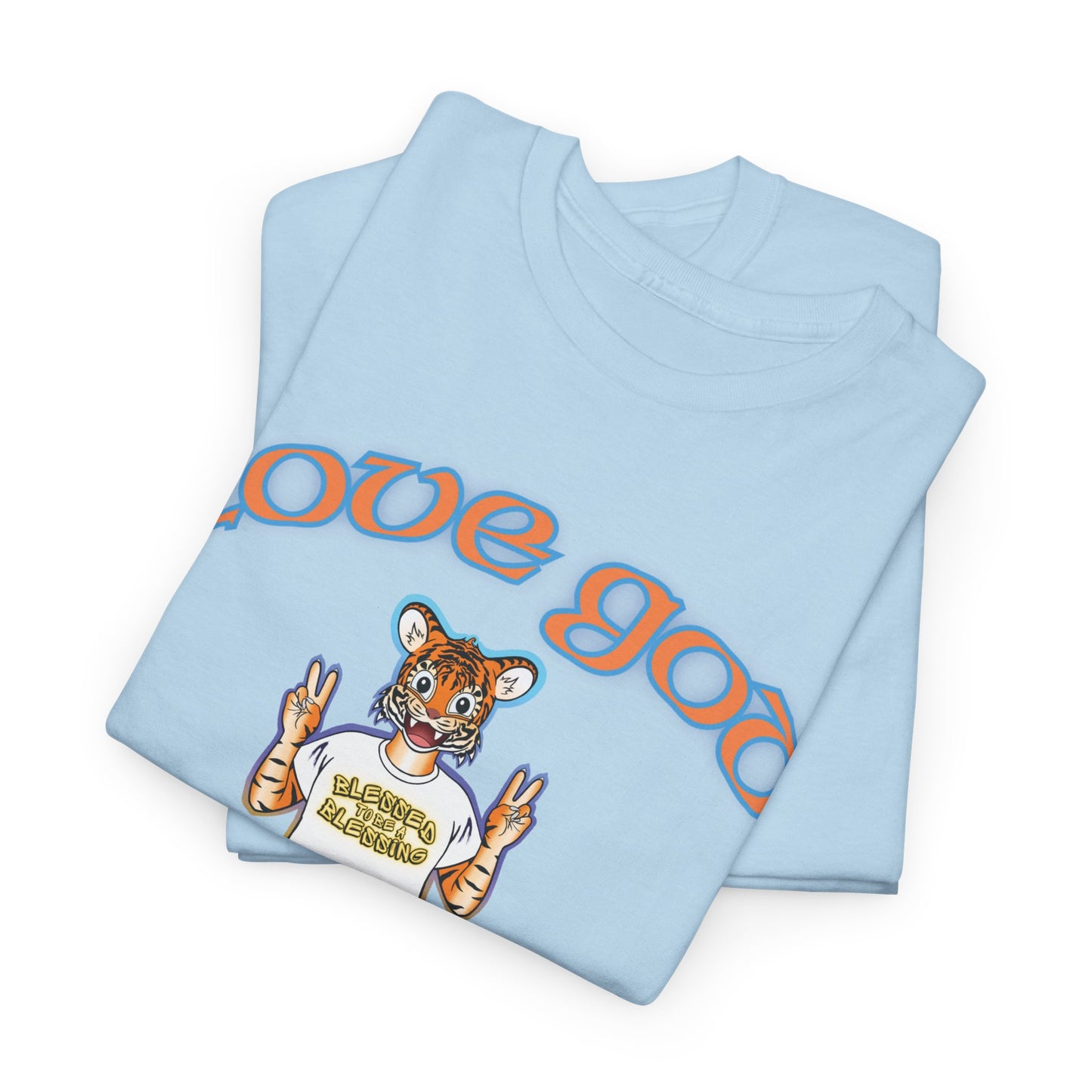 Love God Rep Jesus Happy Tiger Tee