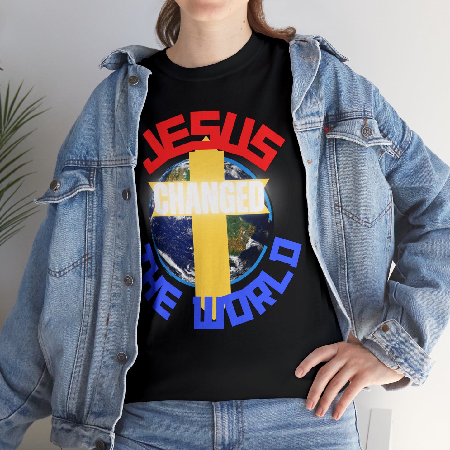 Jesus Changed The World, Heavy Cotton Tees.