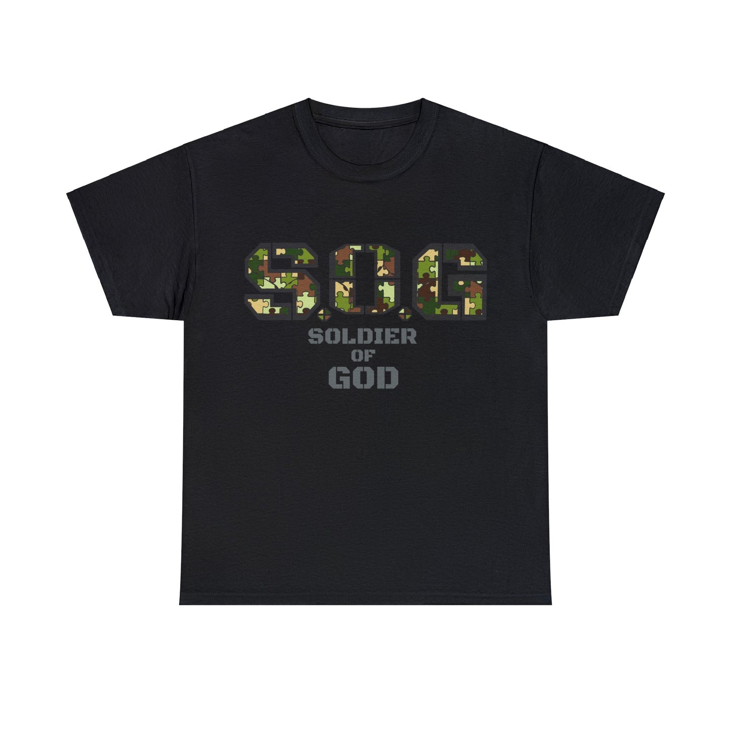 S.o.G Soldier of God Camo version multi color Heavy Cotton Tee