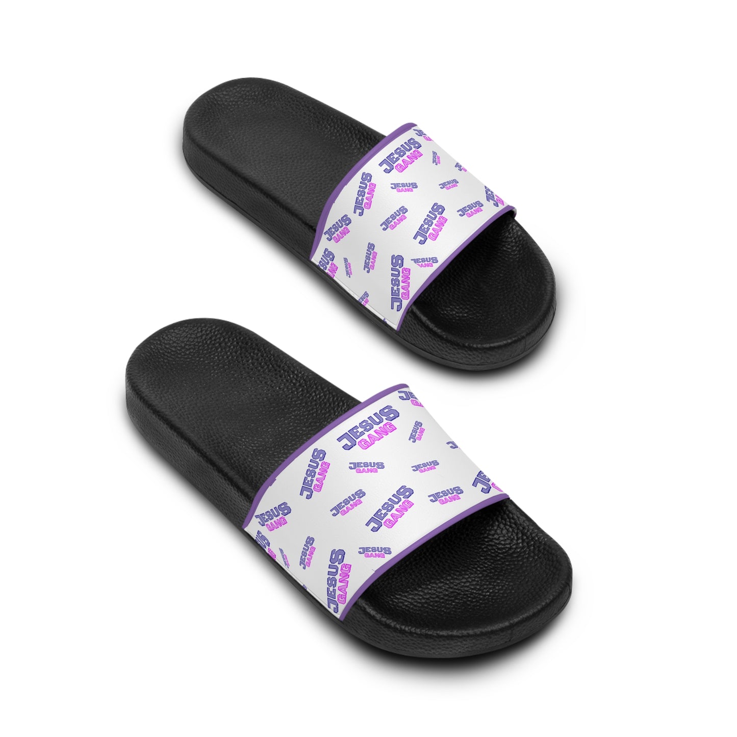 Jesus Gang all over Purple Berry Women's Slide