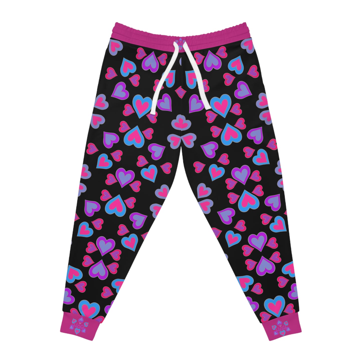 Pink and Black Woman of God Heartberries Athletic Joggers