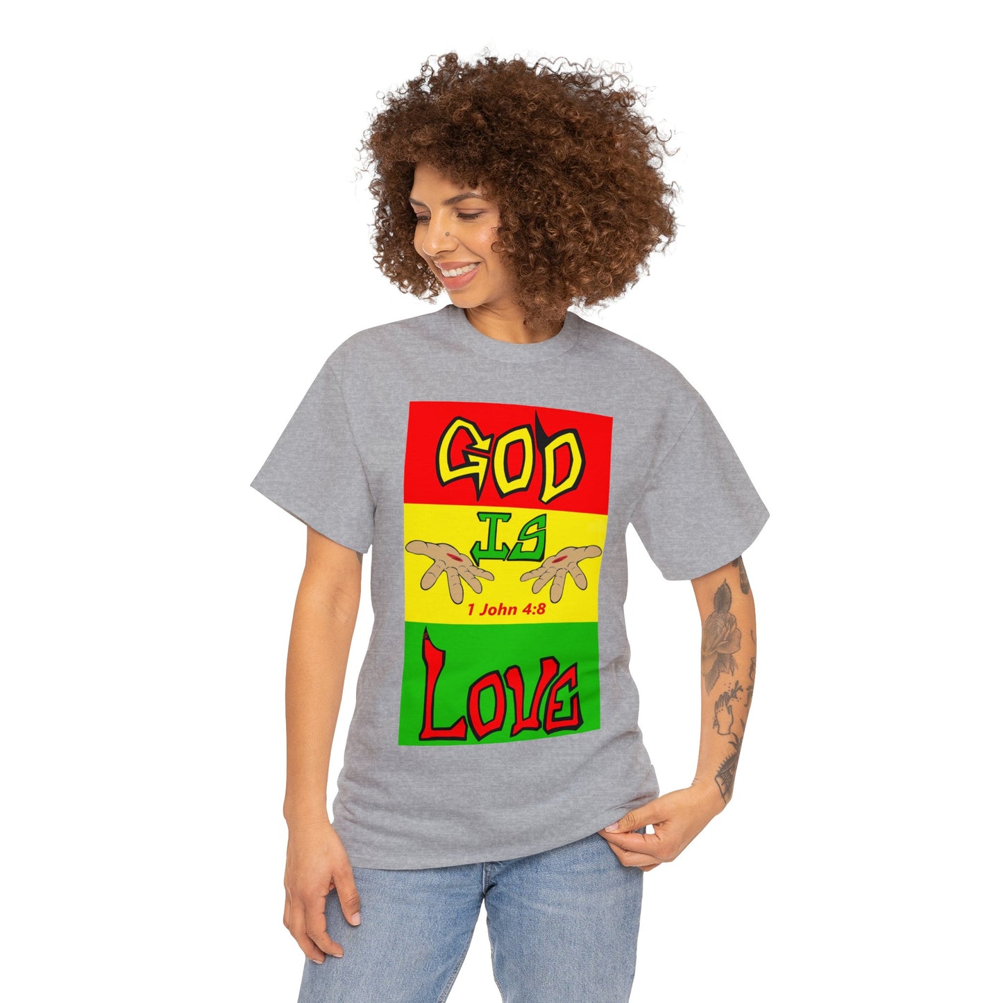 God is Love Reggae BLK t-shirt By The M.O.G (small print)