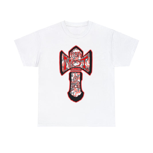 FEAR NOT, RED Camo Unisex Heavy Cotton Tee