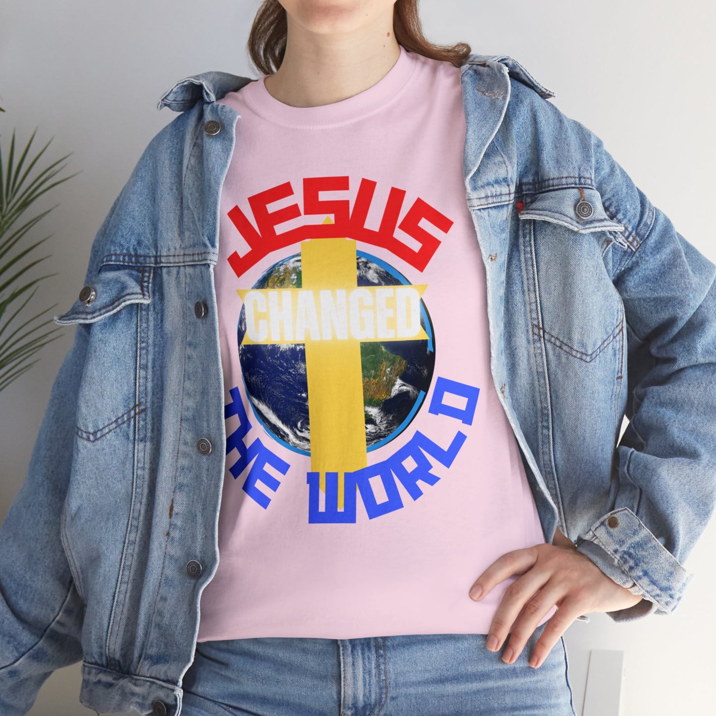 Jesus Changed The World, Heavy Cotton Tees.