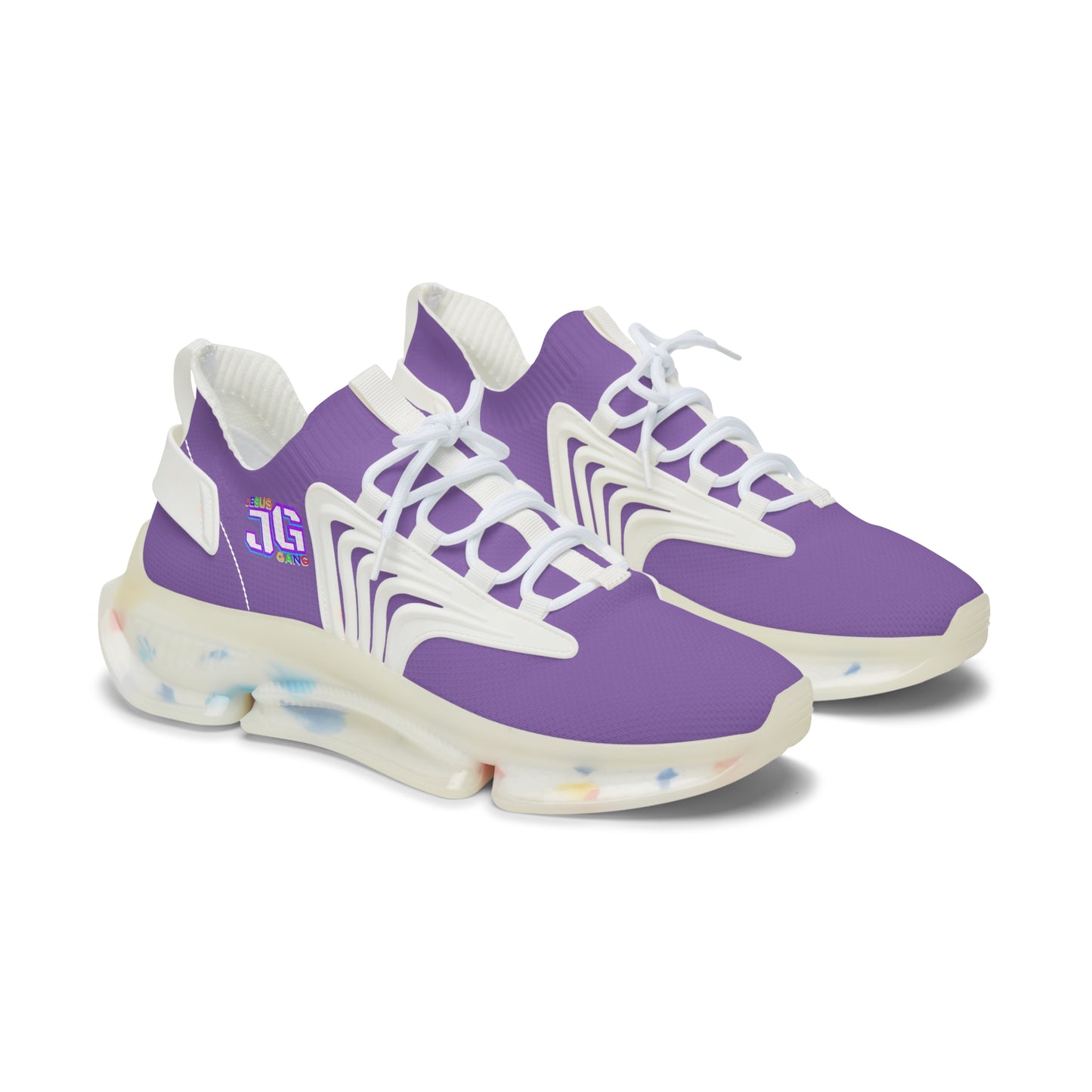 Jesus Gang Army of Lord Royal Purp Women's Mesh Sneakers