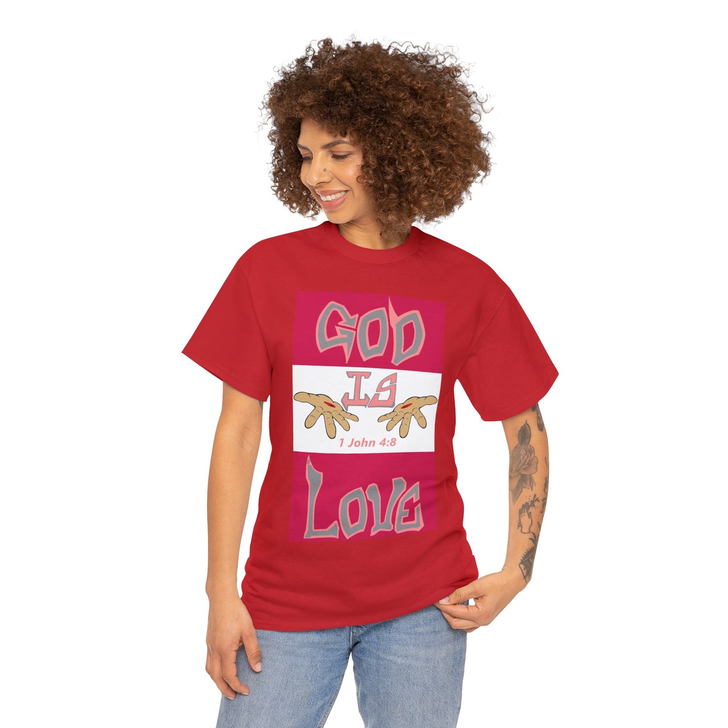 God is Love Strawberries t-shirt By The M.O.G (small print)