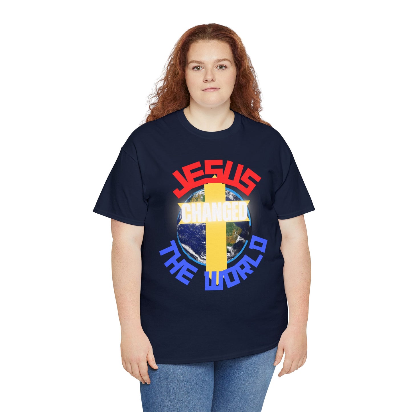 Jesus Changed The World, Heavy Cotton Tees.