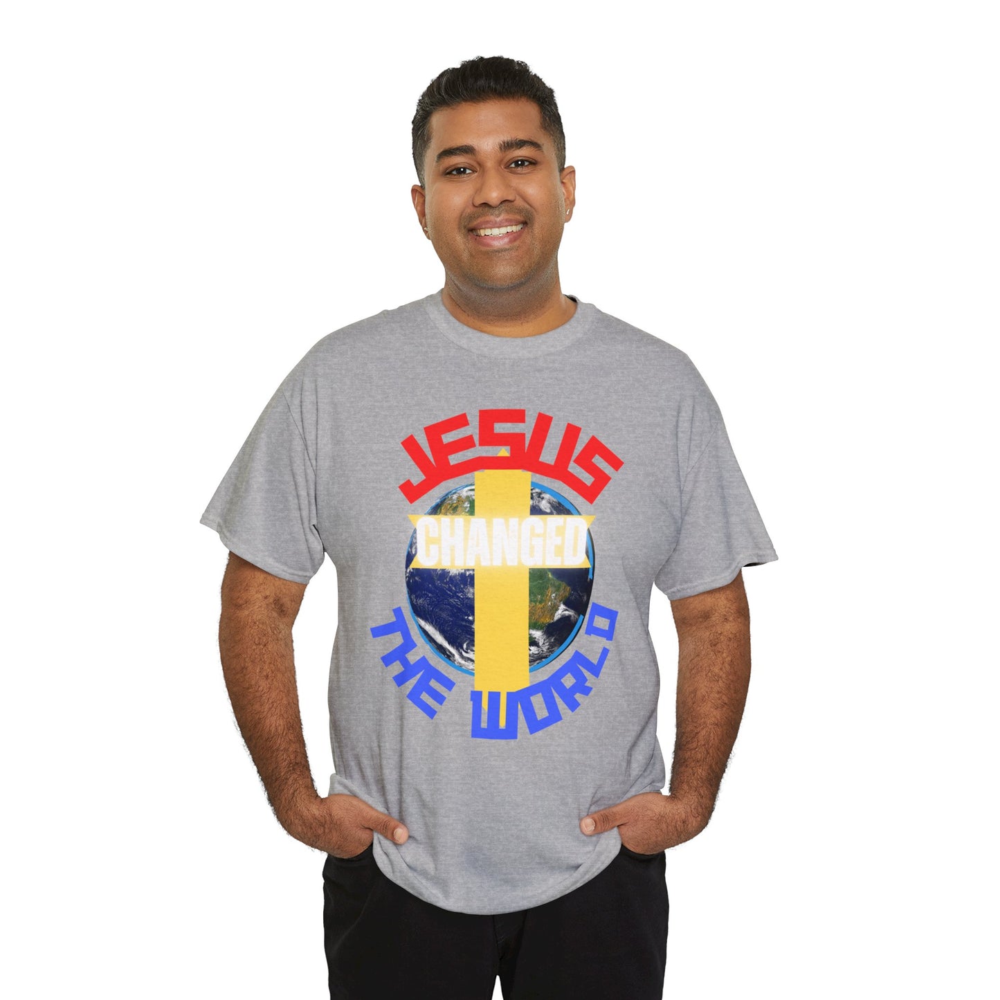 Jesus Changed The World, Heavy Cotton Tees.