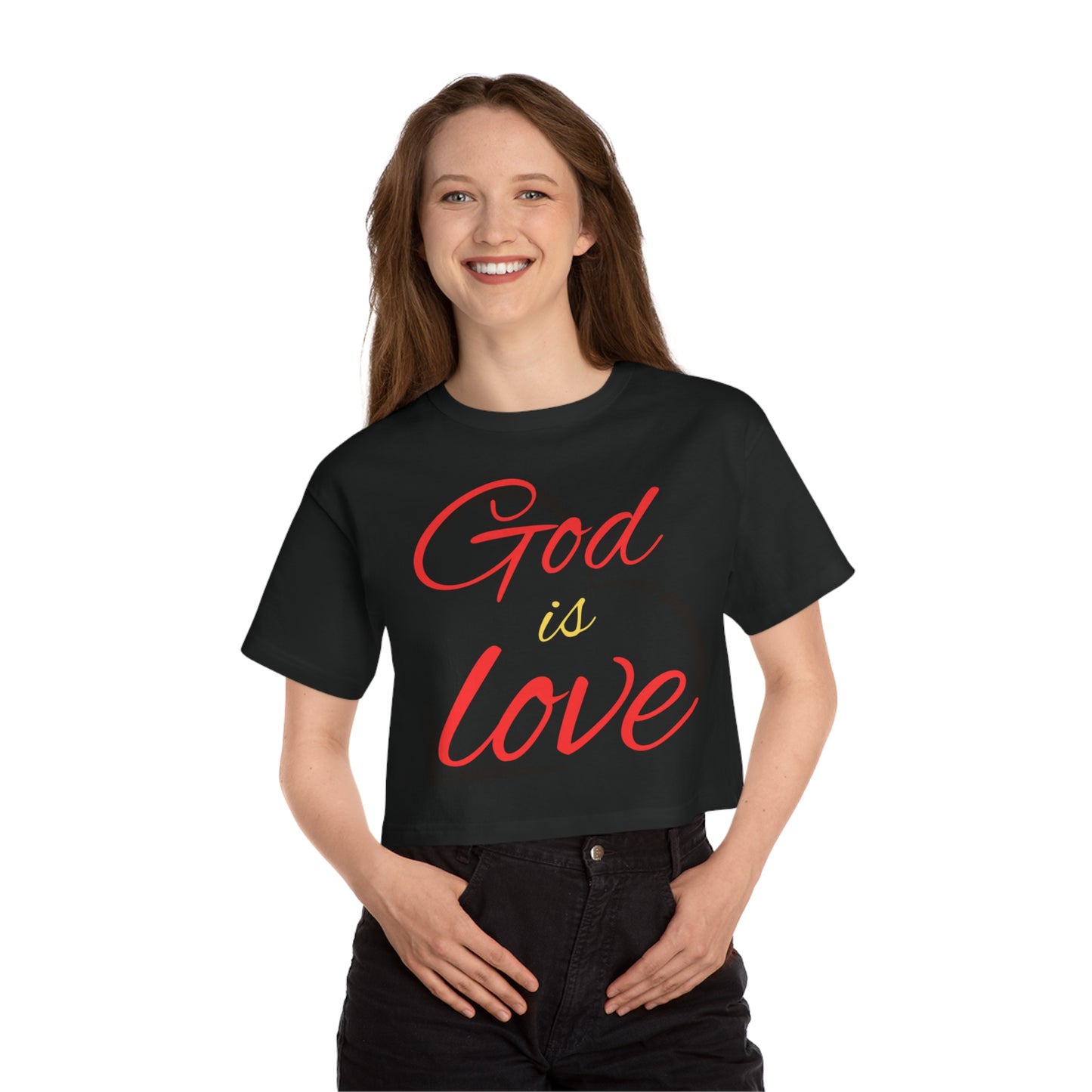 God is Love. crop top tee