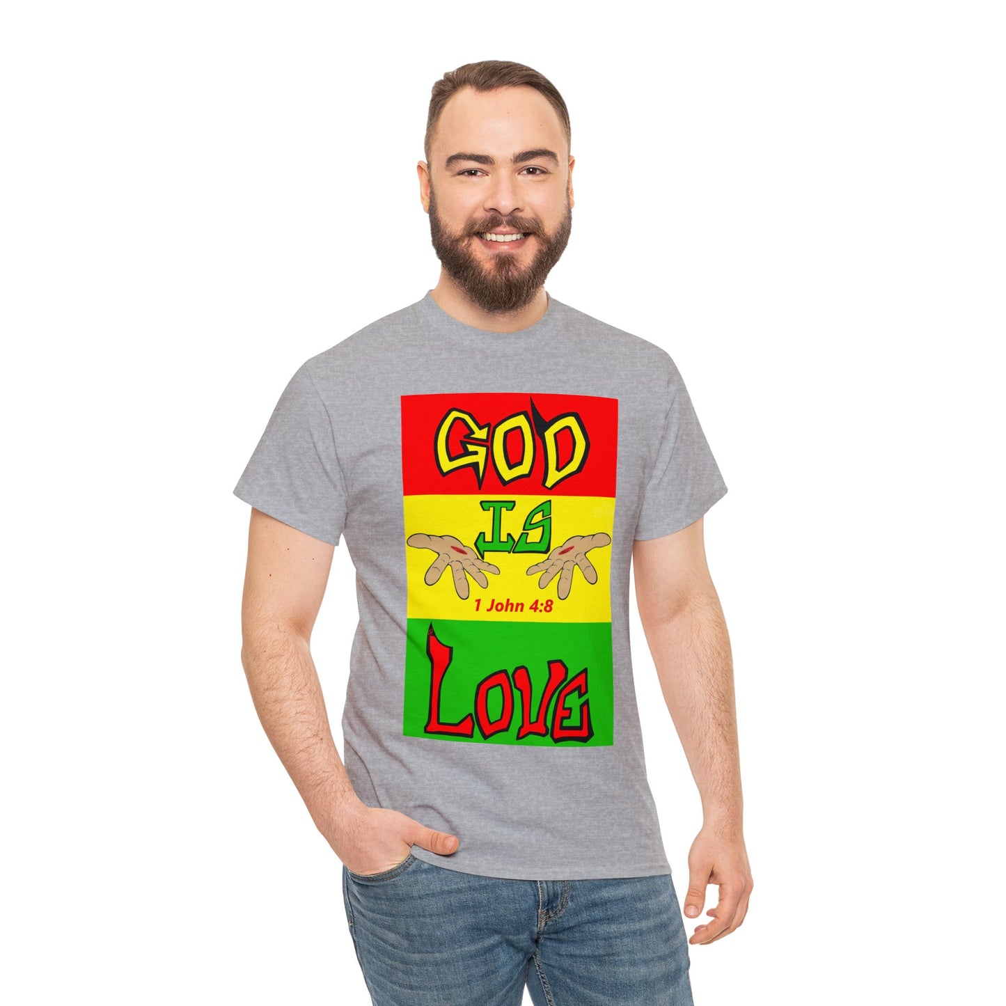 God is Love Reggae BLK t-shirt By The M.O.G (small print)