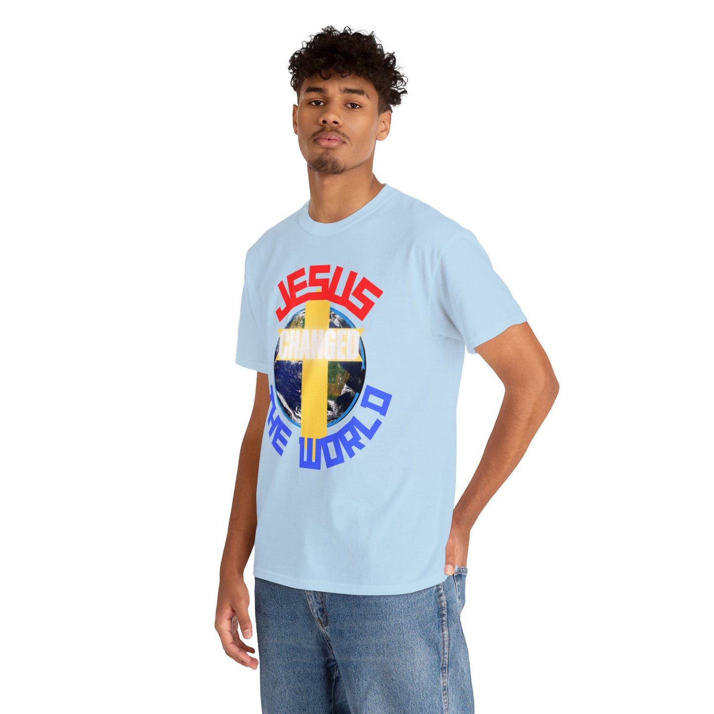 Jesus Changed The World, Heavy Cotton Tees.