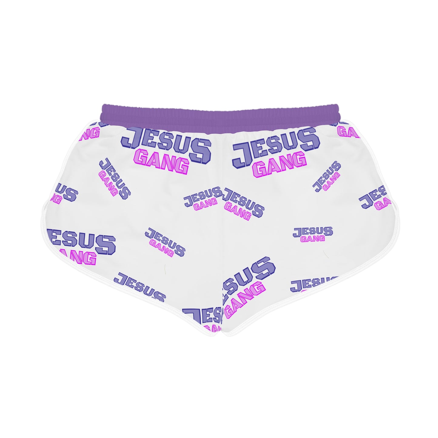 Jesus Gang All over Purple Berry Relaxed Shorts