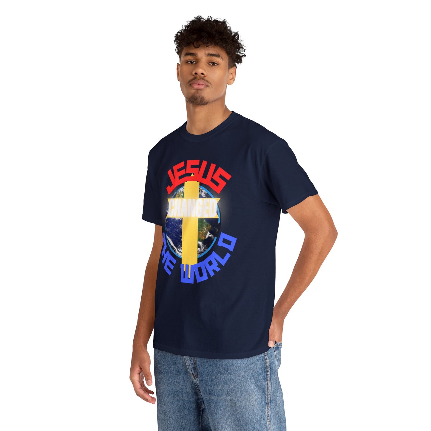 Jesus Changed The World, Heavy Cotton Tees.