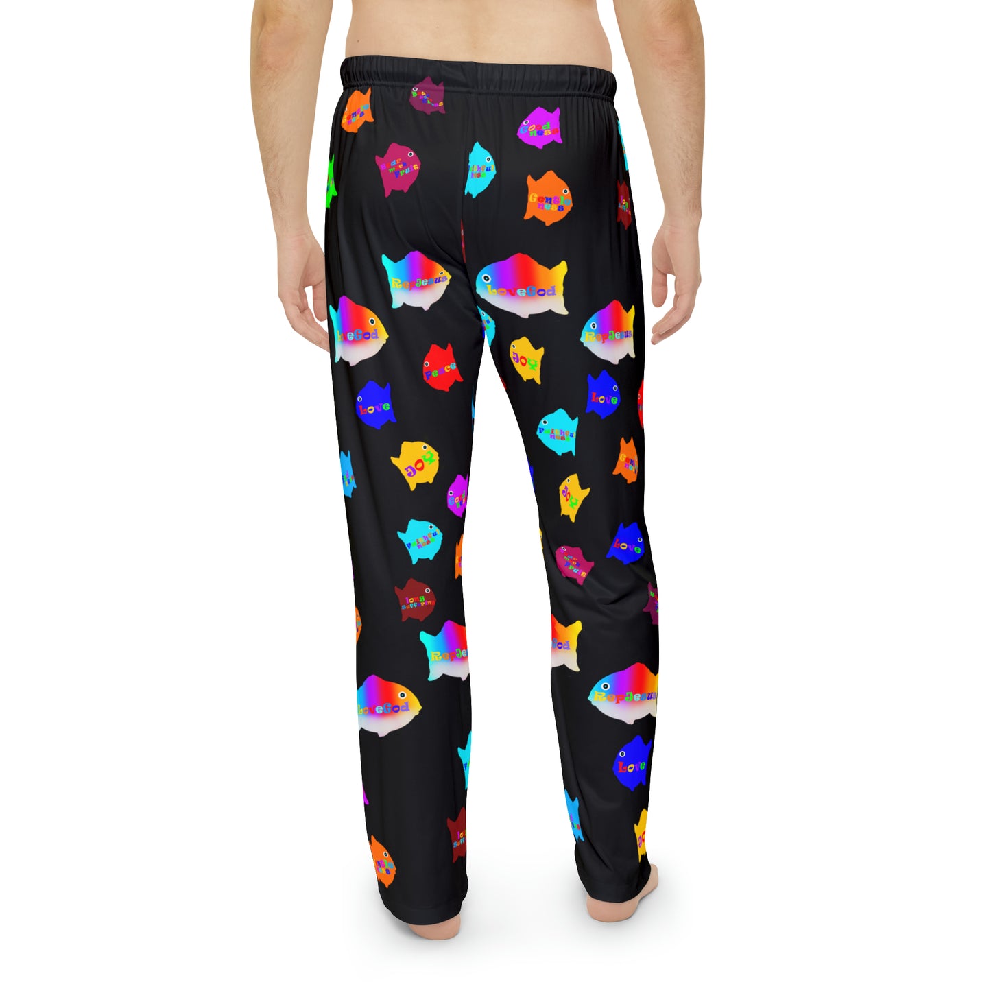 Gods ViBES Men's Pajama Pants (BLK)