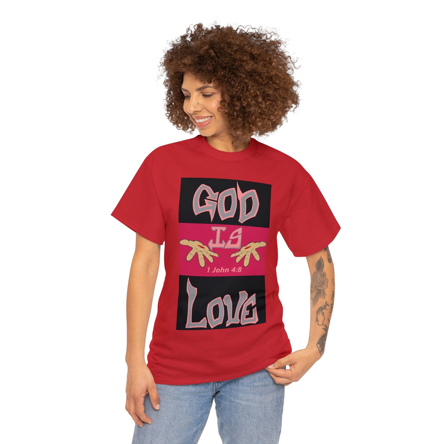 God is Love Blackberries t-shirt By The M.O.G (small print)