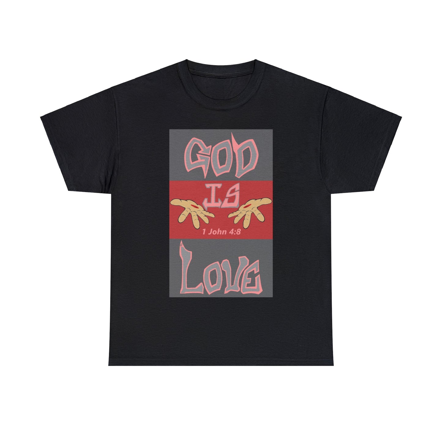 God is Love Pink & Gray T-shirt By The M.O.G (small print)