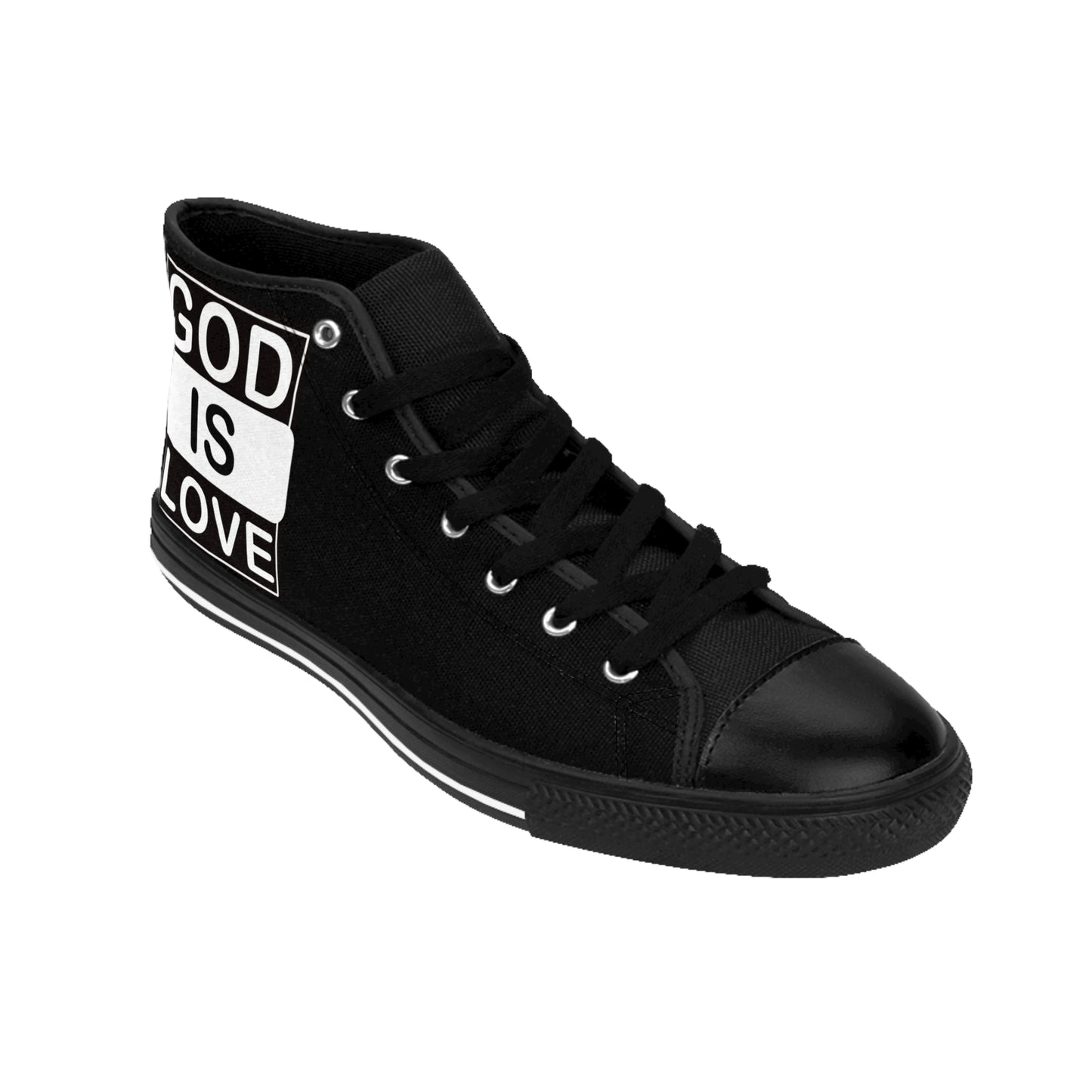 God is Love Men's High-top Sneakers Grey By The M.O.G