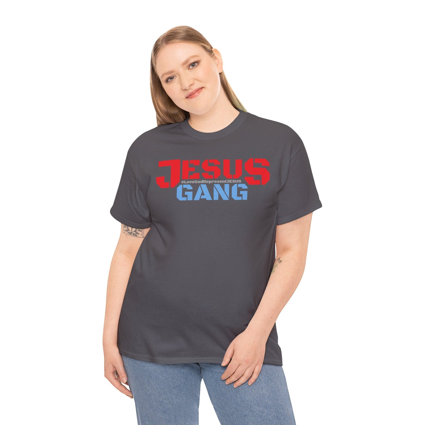 The M.o.G LoveGodRepresentJESUS (Jesus Gang) multi-color Heavy Cotton Tee