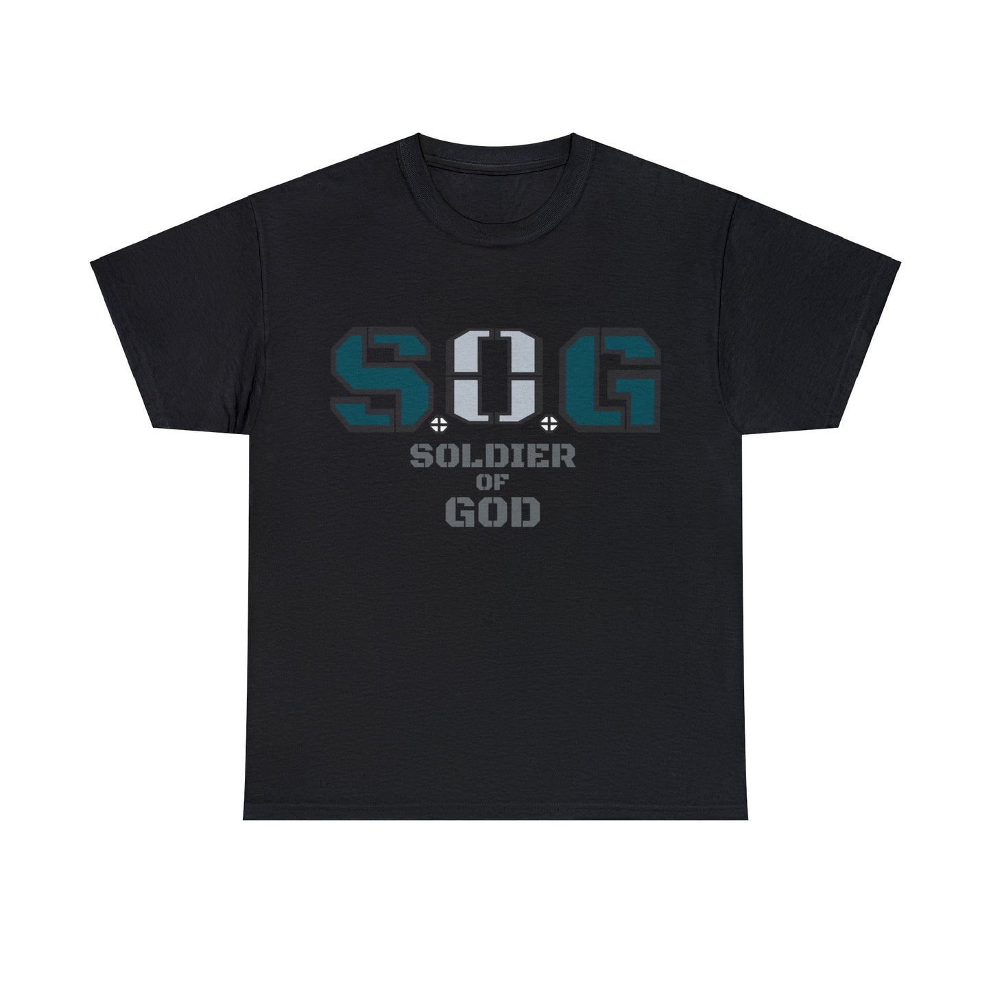 S.o.G Soldier of God Fly Green version multi color Heavy Cotton Tee