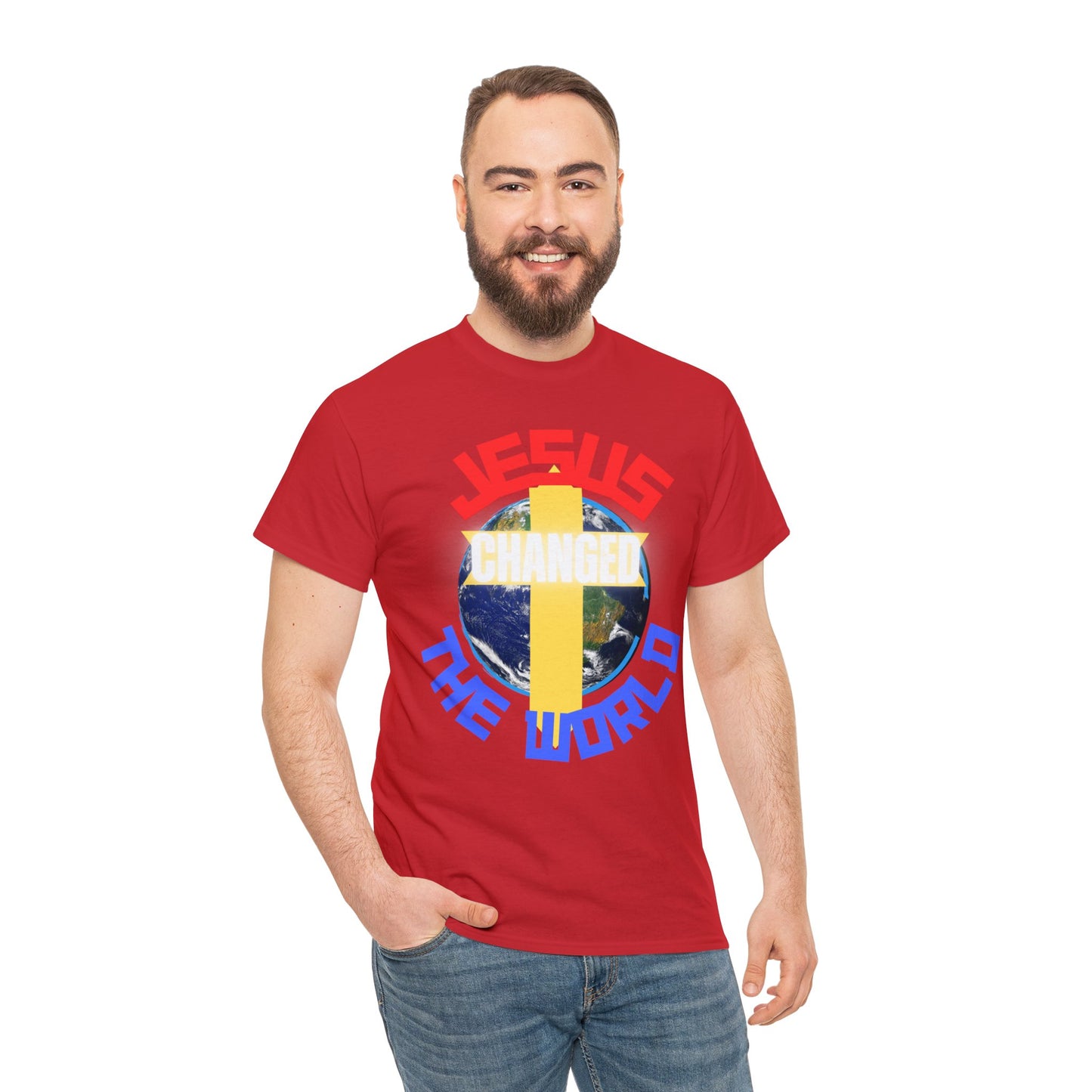 Jesus Changed The World, Heavy Cotton Tees.