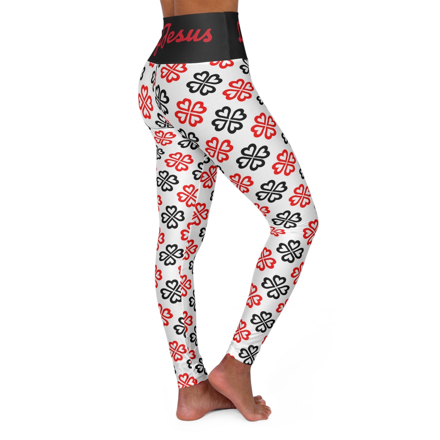 LoveGod RepJesus Hearts High Waisted Yoga Leggings by: The M.O.G