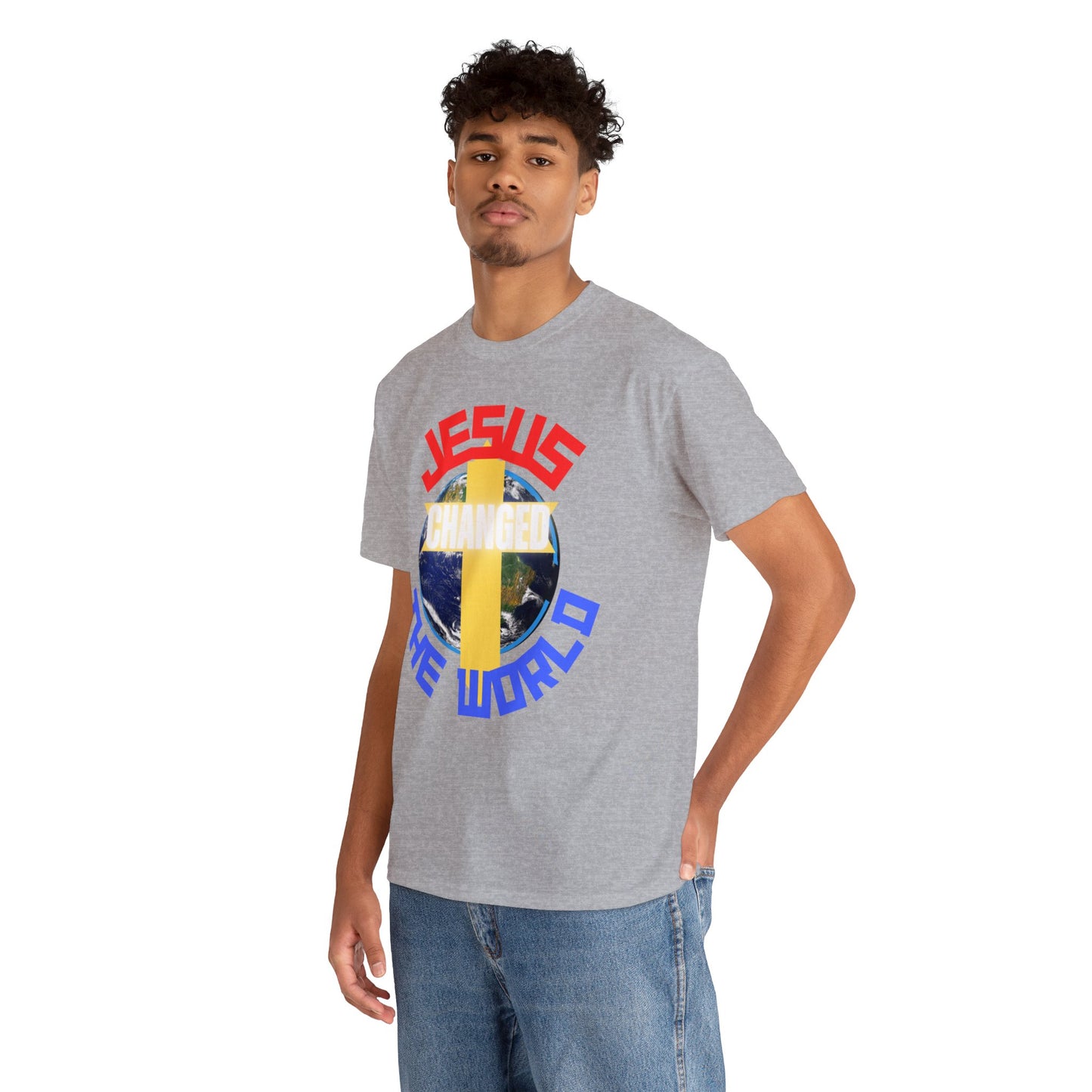 Jesus Changed The World, Heavy Cotton Tees.