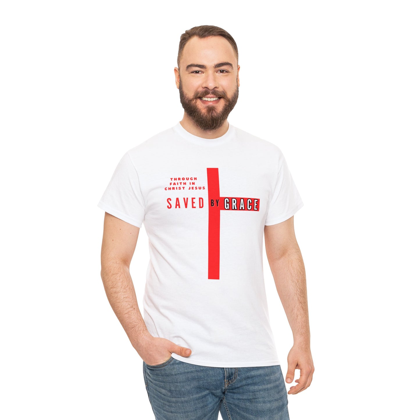 SAVED BY GRACE Heavy Cotton Tee