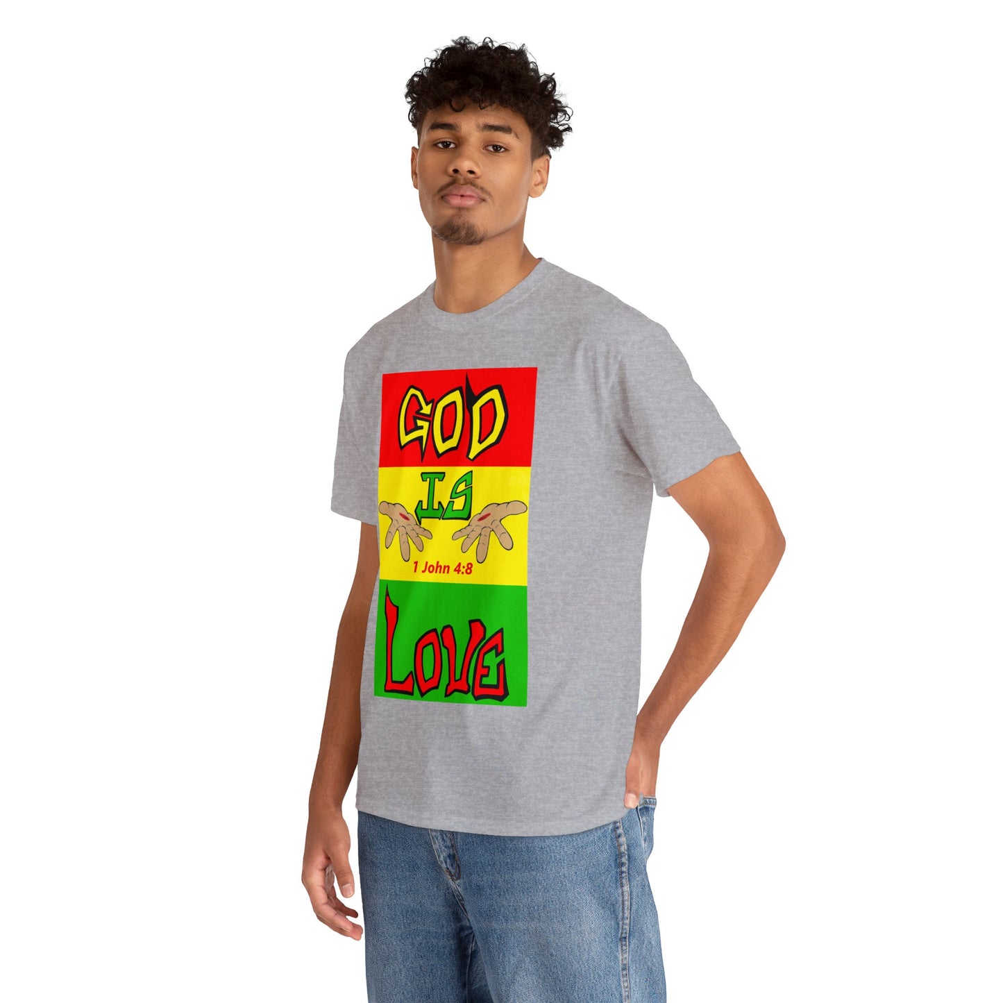 God is Love Reggae BLK t-shirt By The M.O.G (small print)