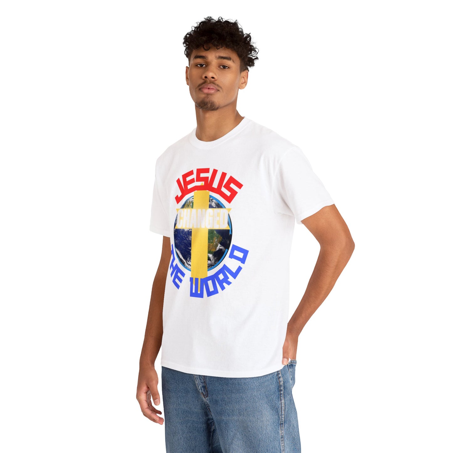 Jesus Changed The World, Heavy Cotton Tees.