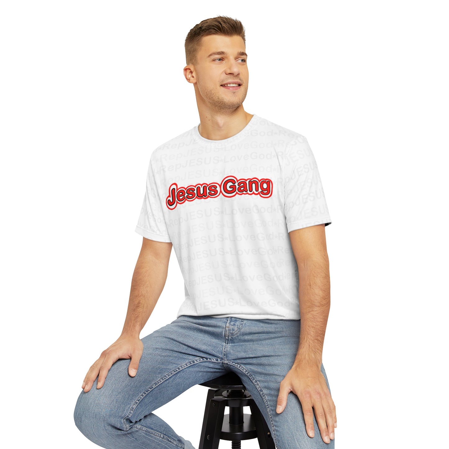 Jesus Gang 10  Men's Polyester Tee