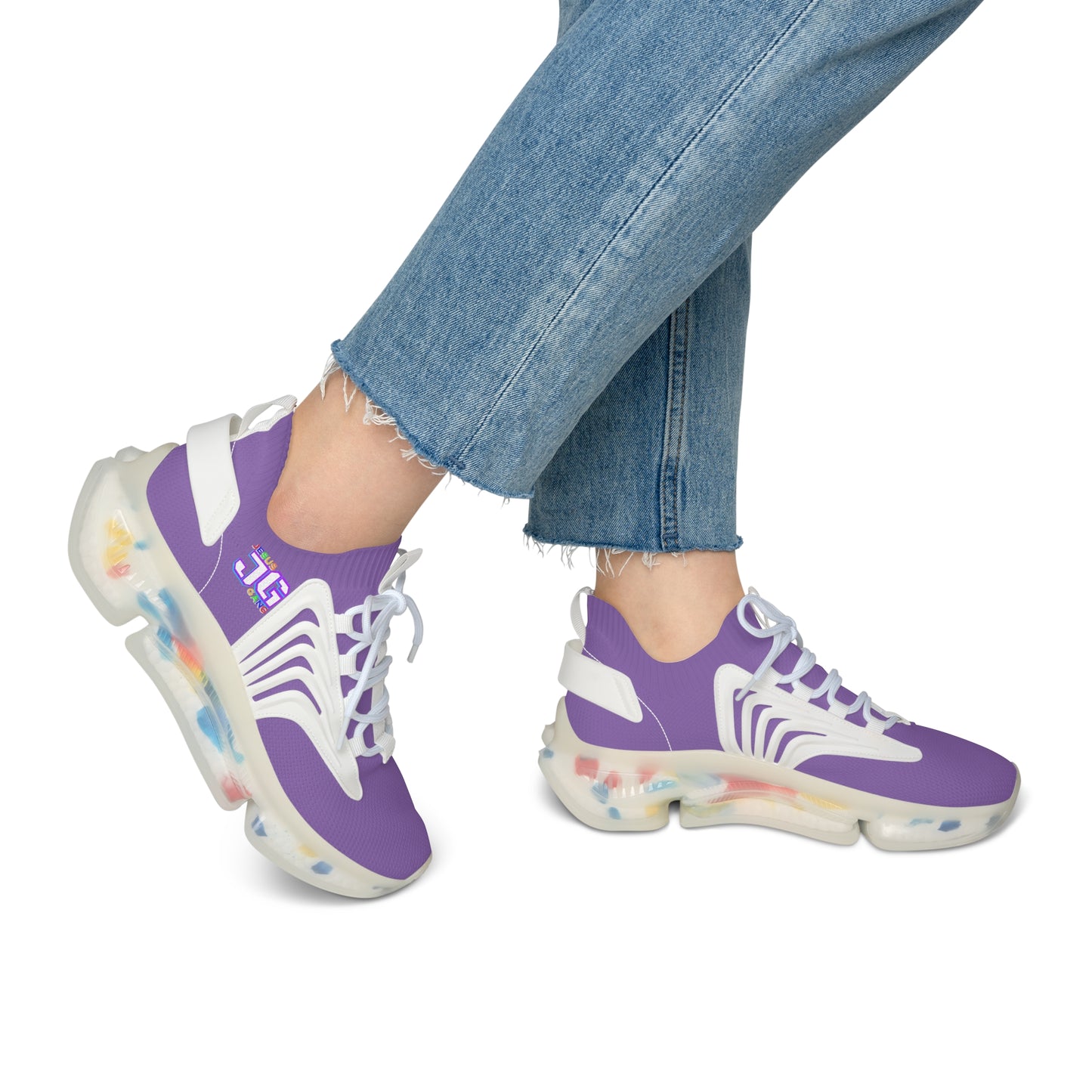 Jesus Gang Army of Lord Royal Purp Women's Mesh Sneakers