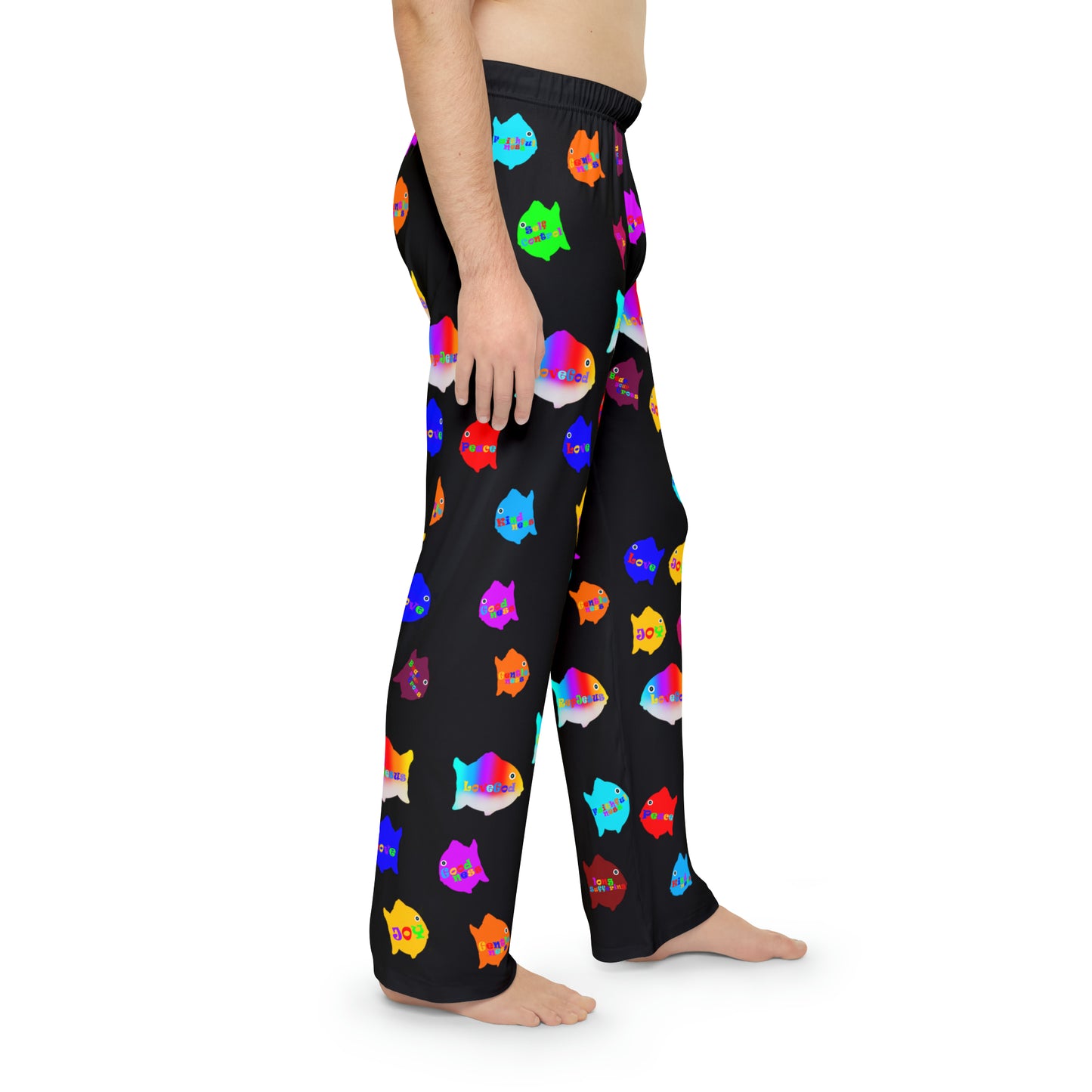 Gods ViBES Men's Pajama Pants (BLK)