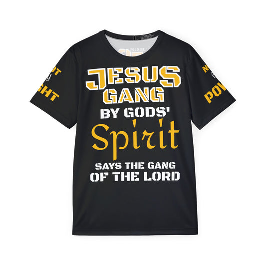 JESUS GANG YELLOW (Not by Might, Nor by Power, says the Gang) Workout Jersey