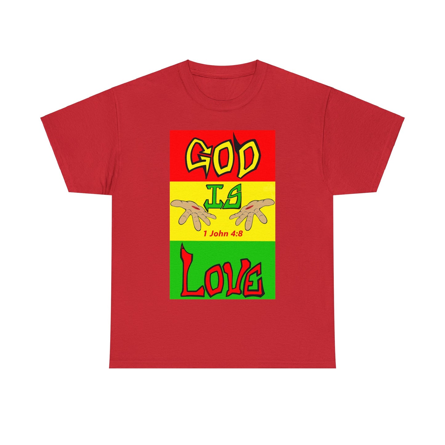 God is Love Reggae BLK t-shirt By The M.O.G (small print)