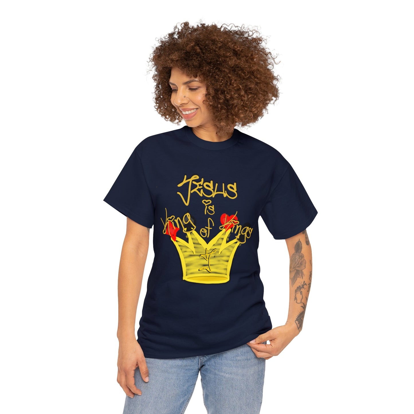 He is... Jesus; KING of KINGS  version multi color Heavy Cotton Tee