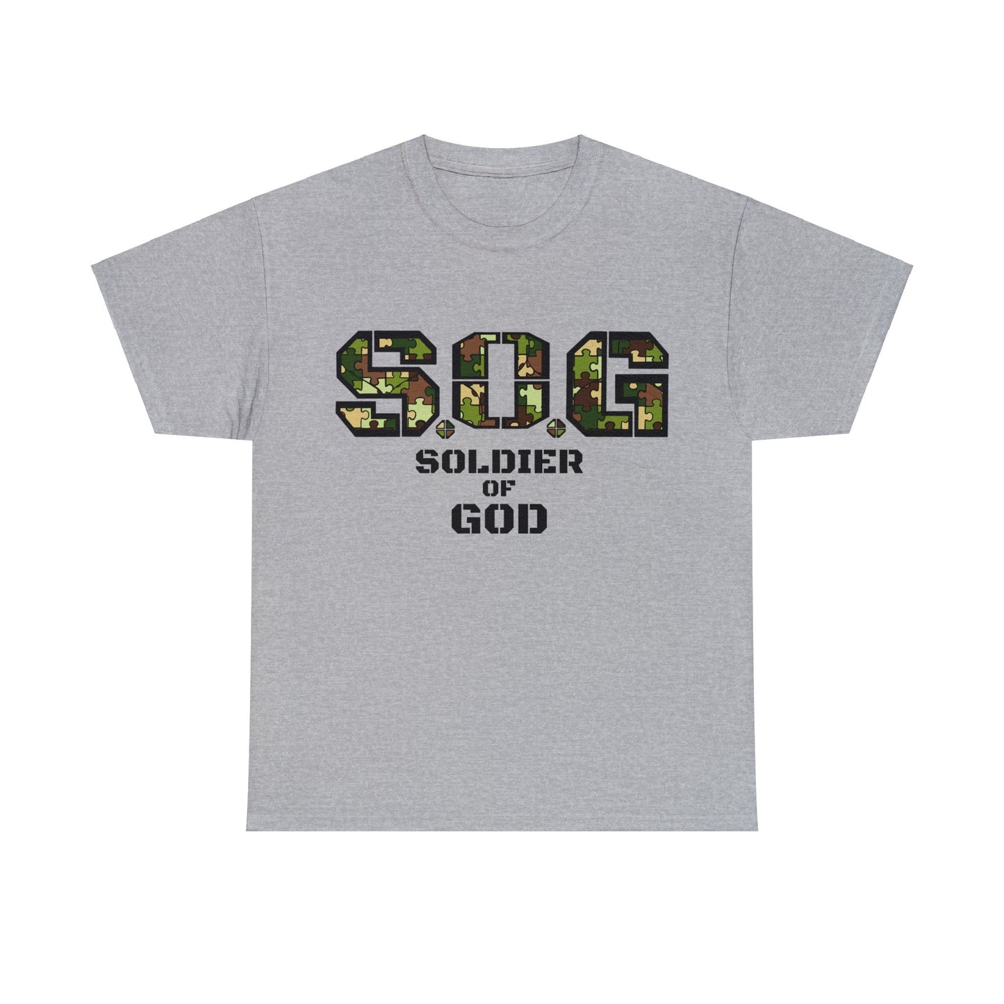 S.o.G Soldier of God Camo version multi color Heavy Cotton Tee