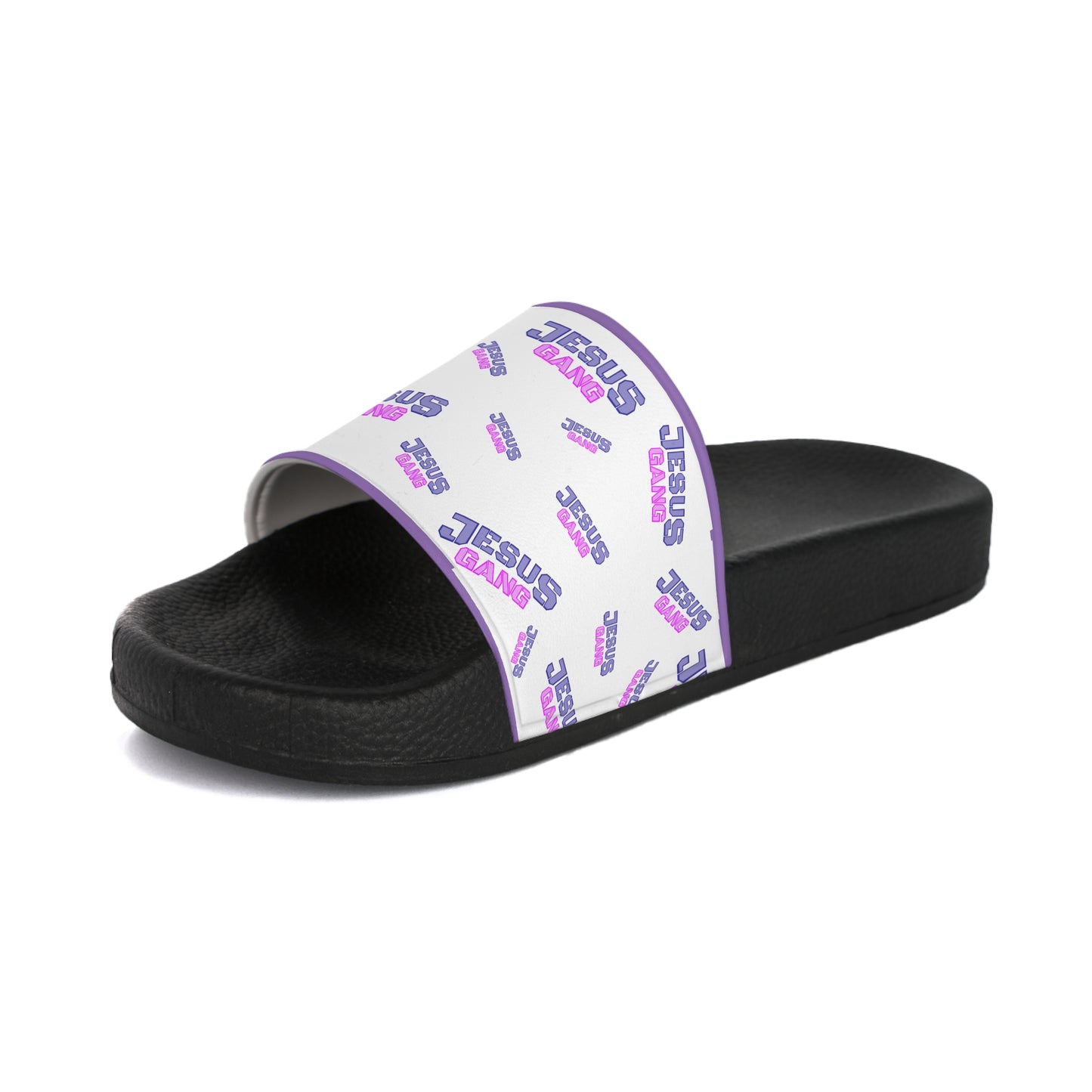 Jesus Gang all over Purple Berry Women's Slide