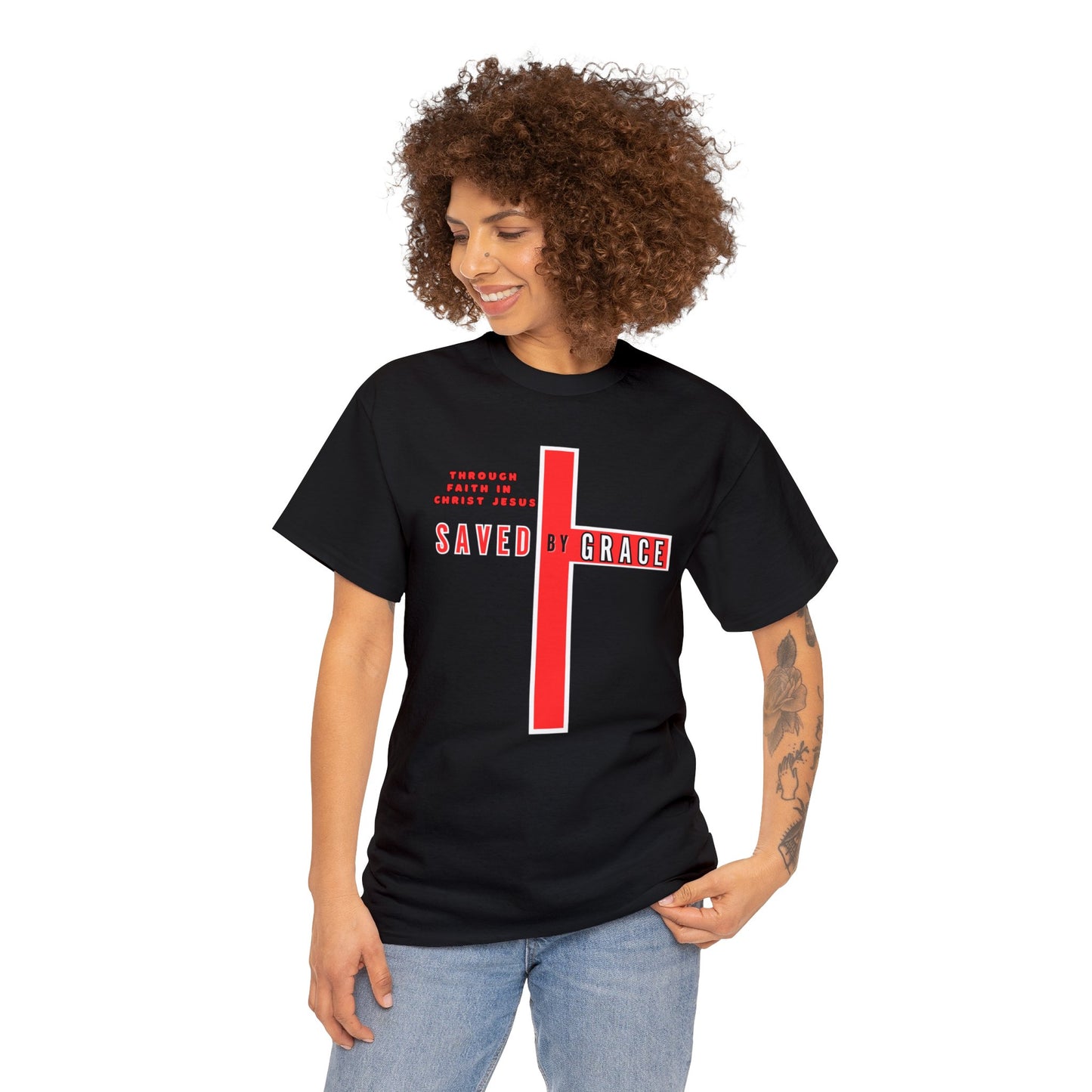 SAVED BY GRACE Heavy Cotton Tee