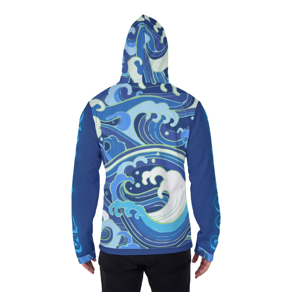 Jesus Gang Blu wave LoveGod RepJesus Masked Hoodie