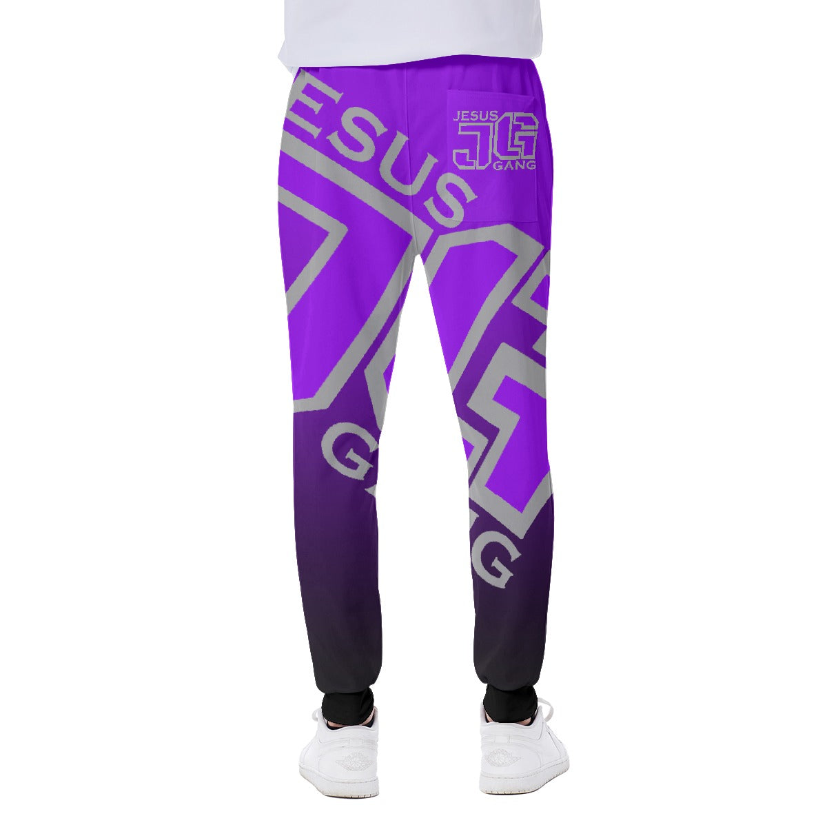 Jesus Gang Royal Purp/ Gray Men's Sweatpants