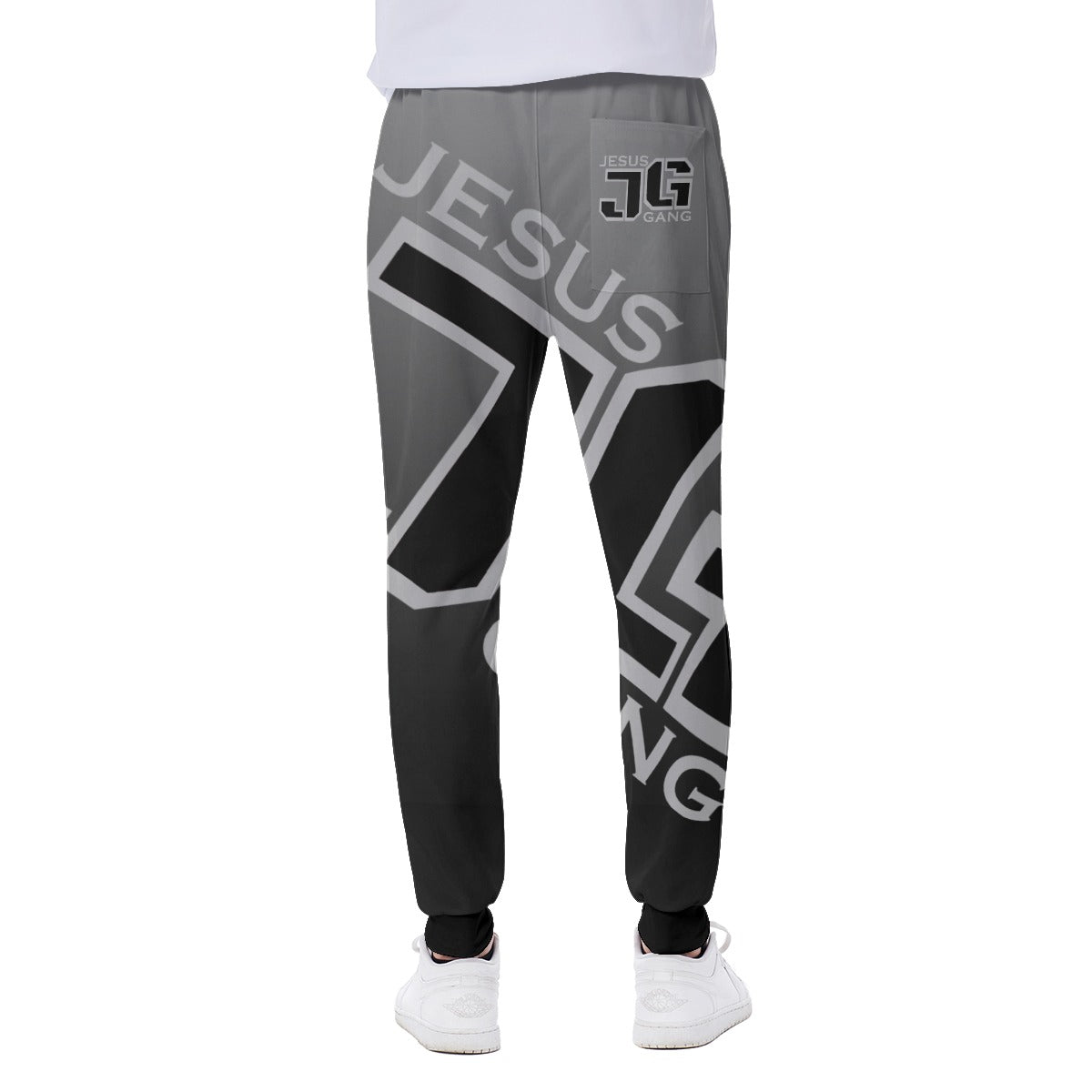 Jesus Gang Black and Gray Men's Sweatpants