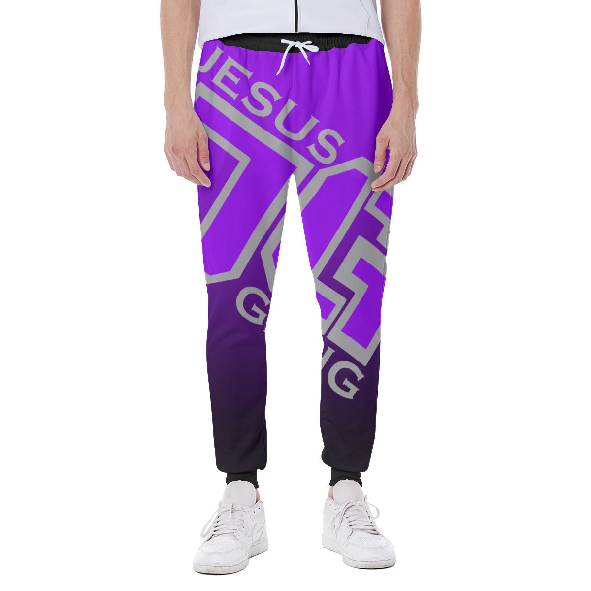 Jesus Gang Royal Purp/ Gray Men's Sweatpants