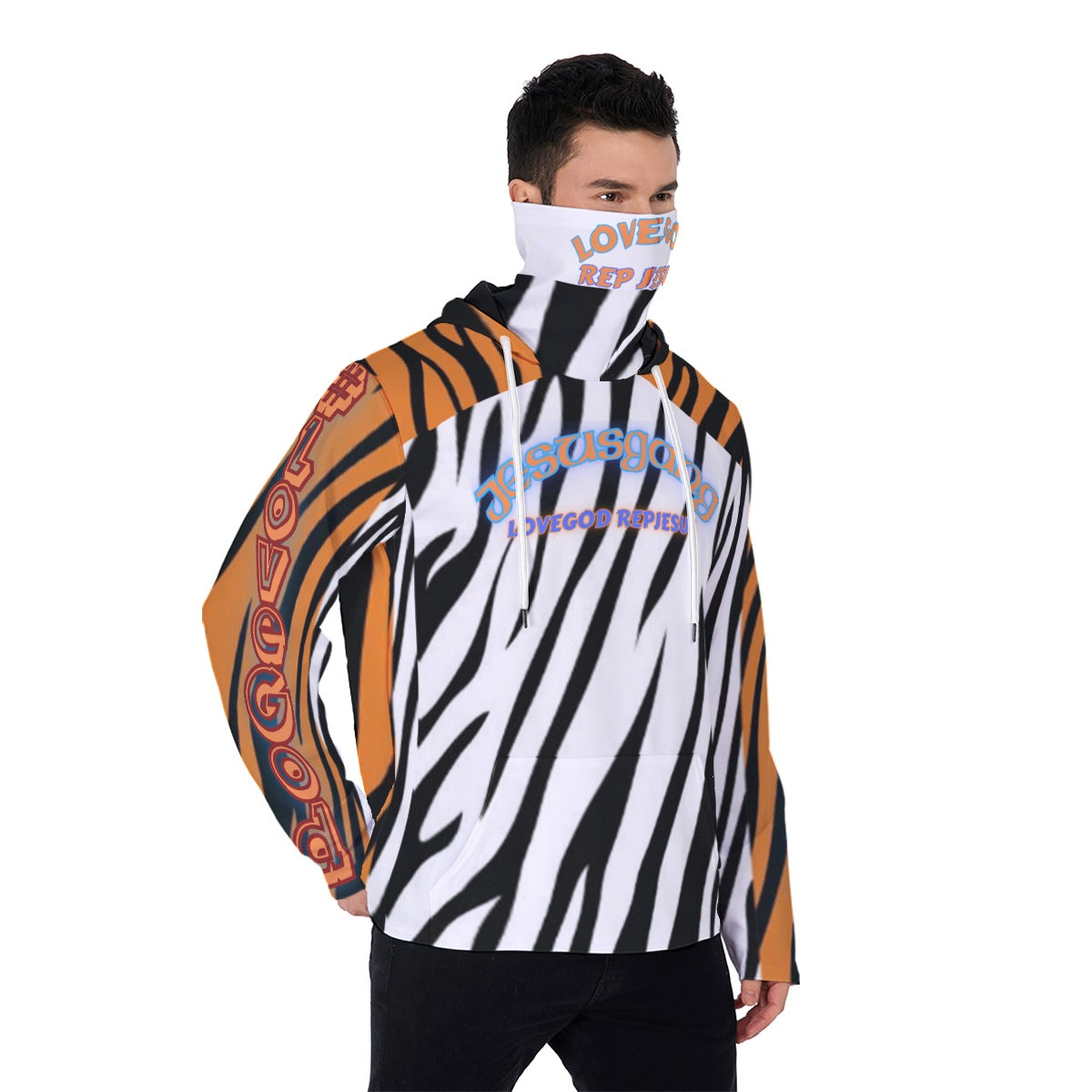 Jesus Gang Tiger Boy Kids Pullover Hoodie With Mask