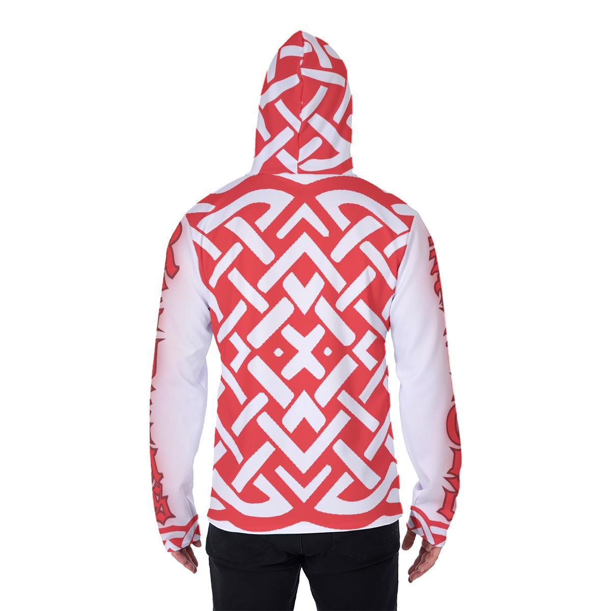 Jesus Gang Red Flare Men's Pullover Hoodie With Mask