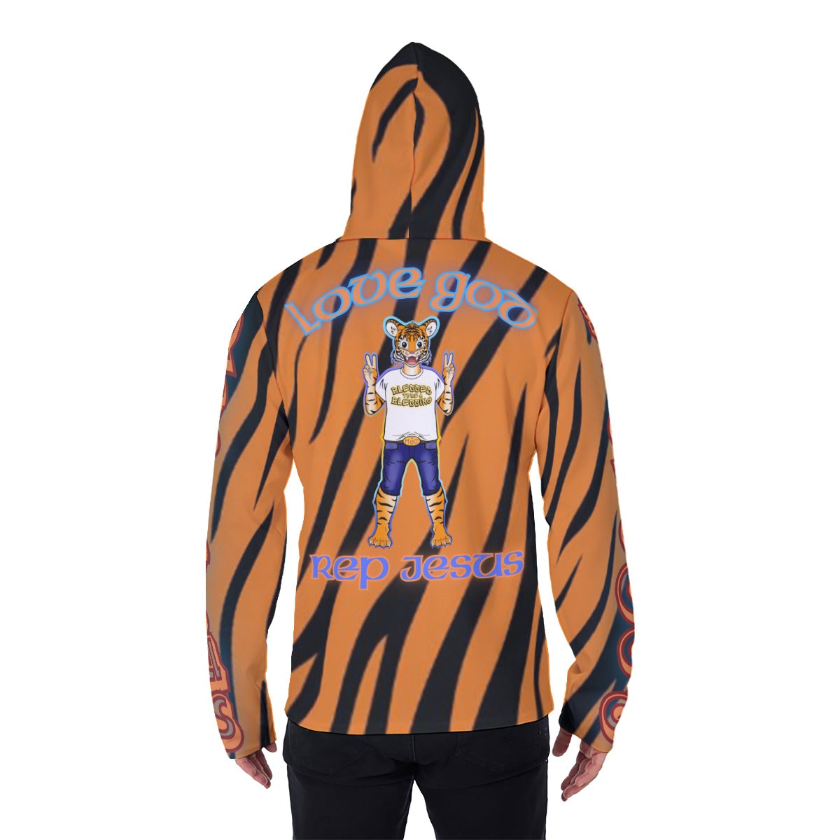 Jesus Gang Tiger Boy Kids Pullover Hoodie With Mask