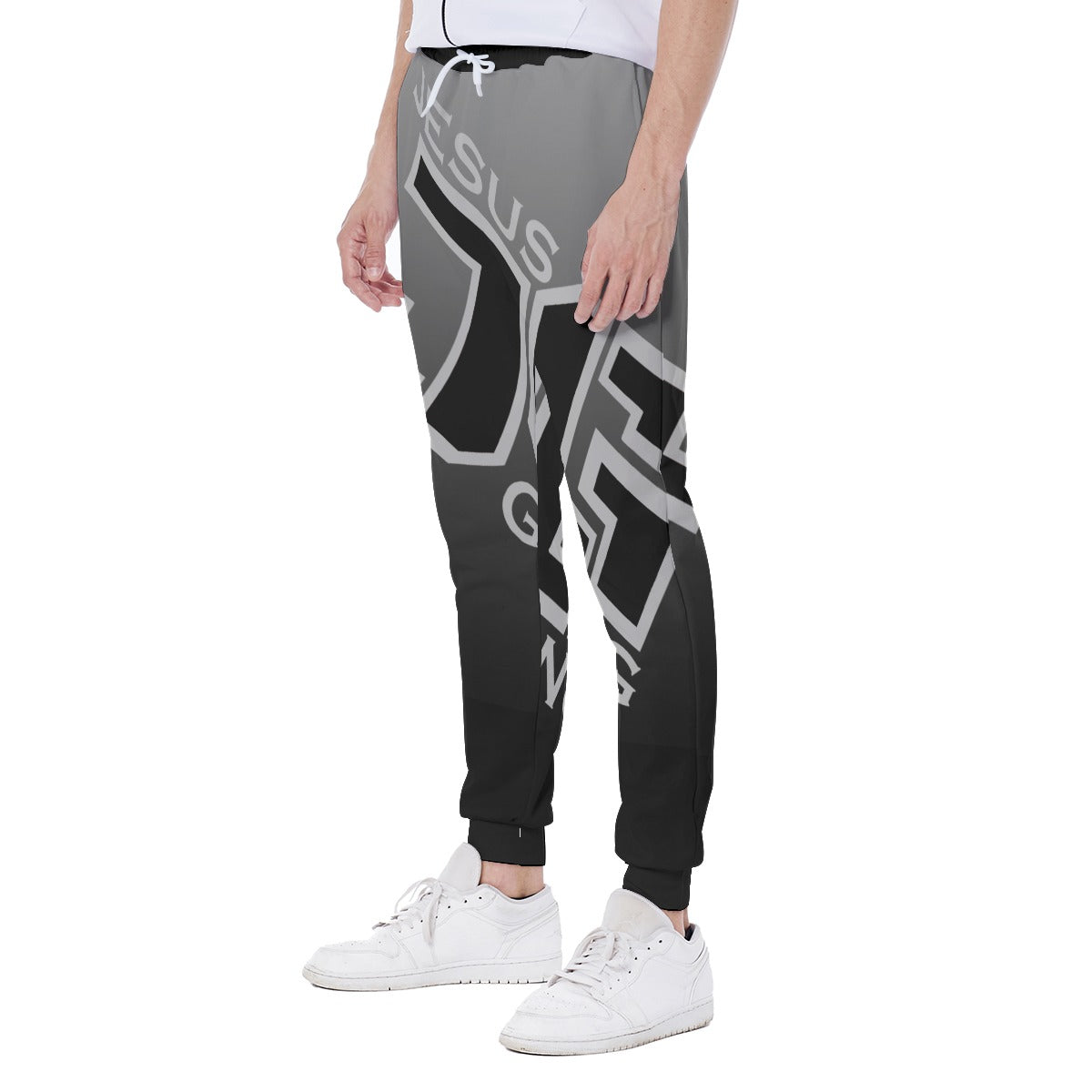 Jesus Gang Black and Gray Men's Sweatpants